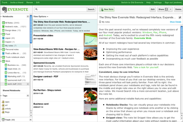 evernote web