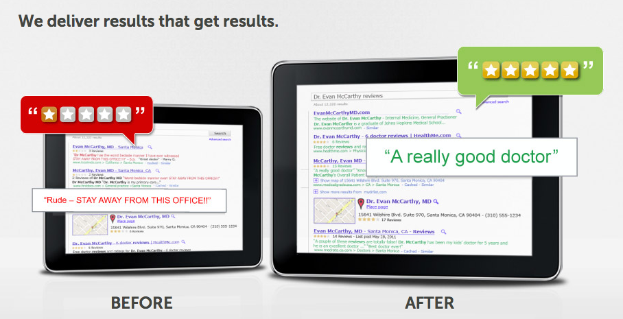 Search Engine Control Reputation.com
