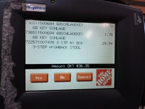 Reviewing purchase on POS terminal
