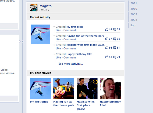 magisto-timeline-app