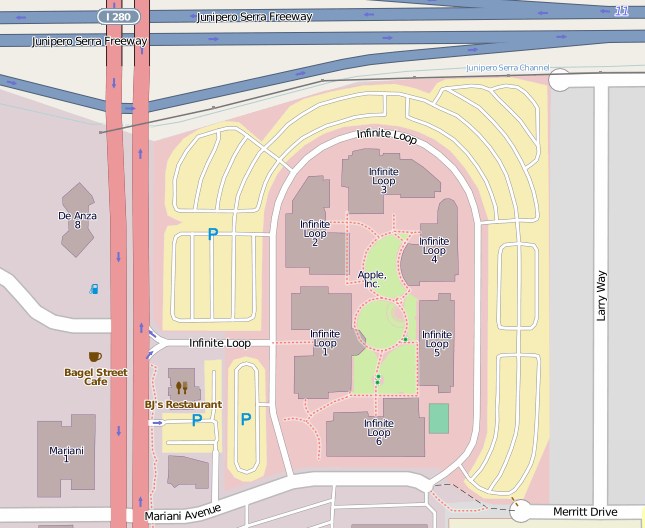 apple campus openstreetmap