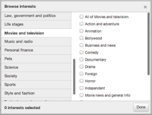 twitter interests