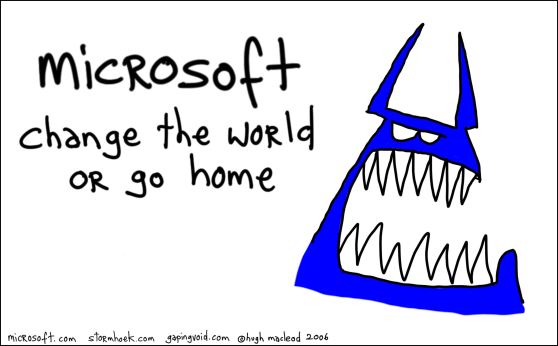 Part of the blue monster series for Microsoft helping the company redefine its image of itself