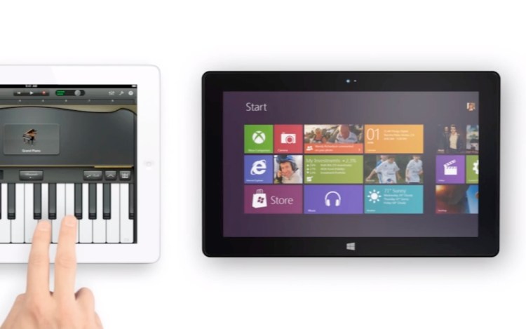 Screenshot of surface commercial