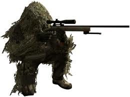 A ghillie suit