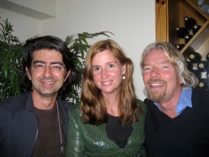 Pierre and Pam Omidyar with Richard Branson