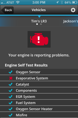 Zubie's engine status alert