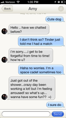 A very awkward conversation with a potential date