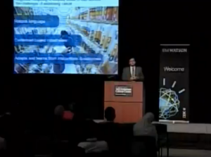 Manoj Saxena, general manager of IBM Watson Solutions, speaking at a press conference today