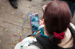 Ingress on a phone Ingress on a phone