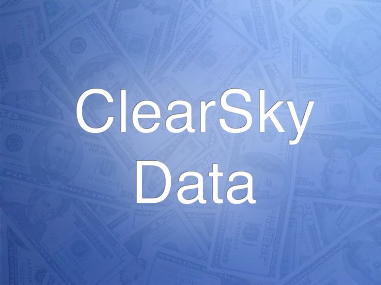 ClearSky Data doesn't have a logo or website yet, so we made this. (We apologize to real graphic designers everywhere.)