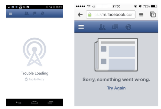 Error messages appear when you try to revoke an app's permissions from Facebook, if the app is using a malicious script.