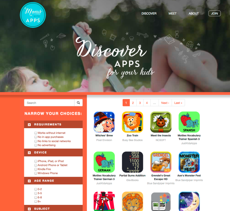An app helper for Moms ... and Dads