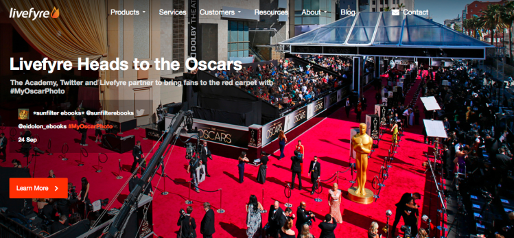 The Livefyre home page