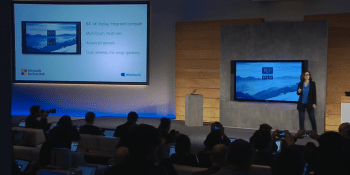 Microsoft announces Surface Hub, an 84-inch 4K display with pen input, dual cameras, and microphone array