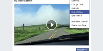 Facebook unveils embeddable videos and unified comments for publishers