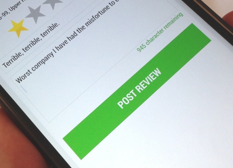 Negative online review