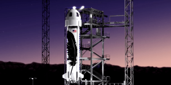 Jeff Bezos launches a rocket into space and lands it back on Earth