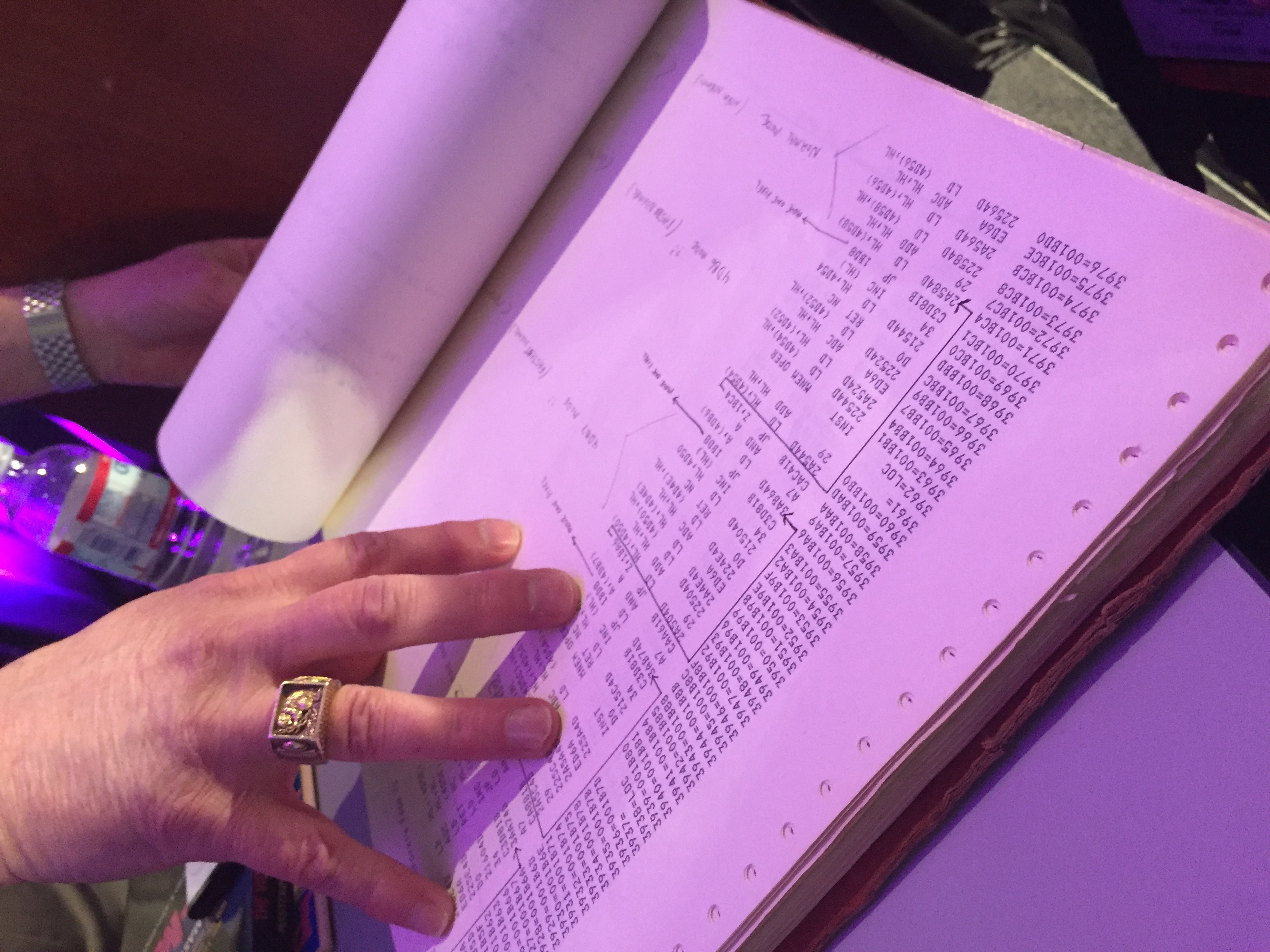 This book of the original Pac-Man's code was actually used by the Pac-Man Jr. team.