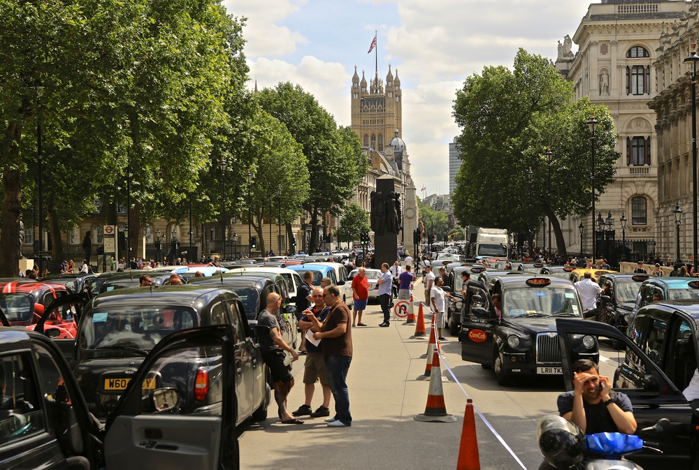 Licensed Black Taxis Demonstrate against TfL 11th June 2014 in Whitehall - London