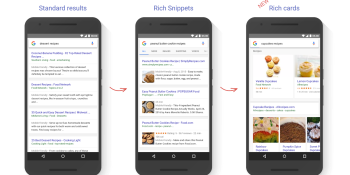 Google Search is getting rich cards, starting with recipes and movies on mobile