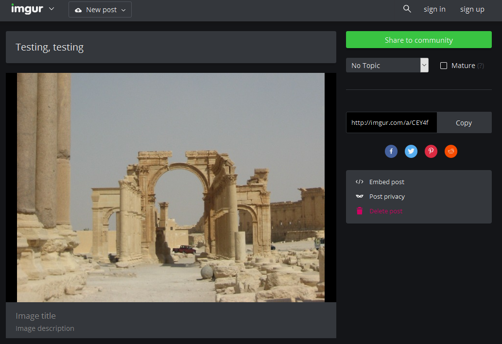 Imgur Uploads