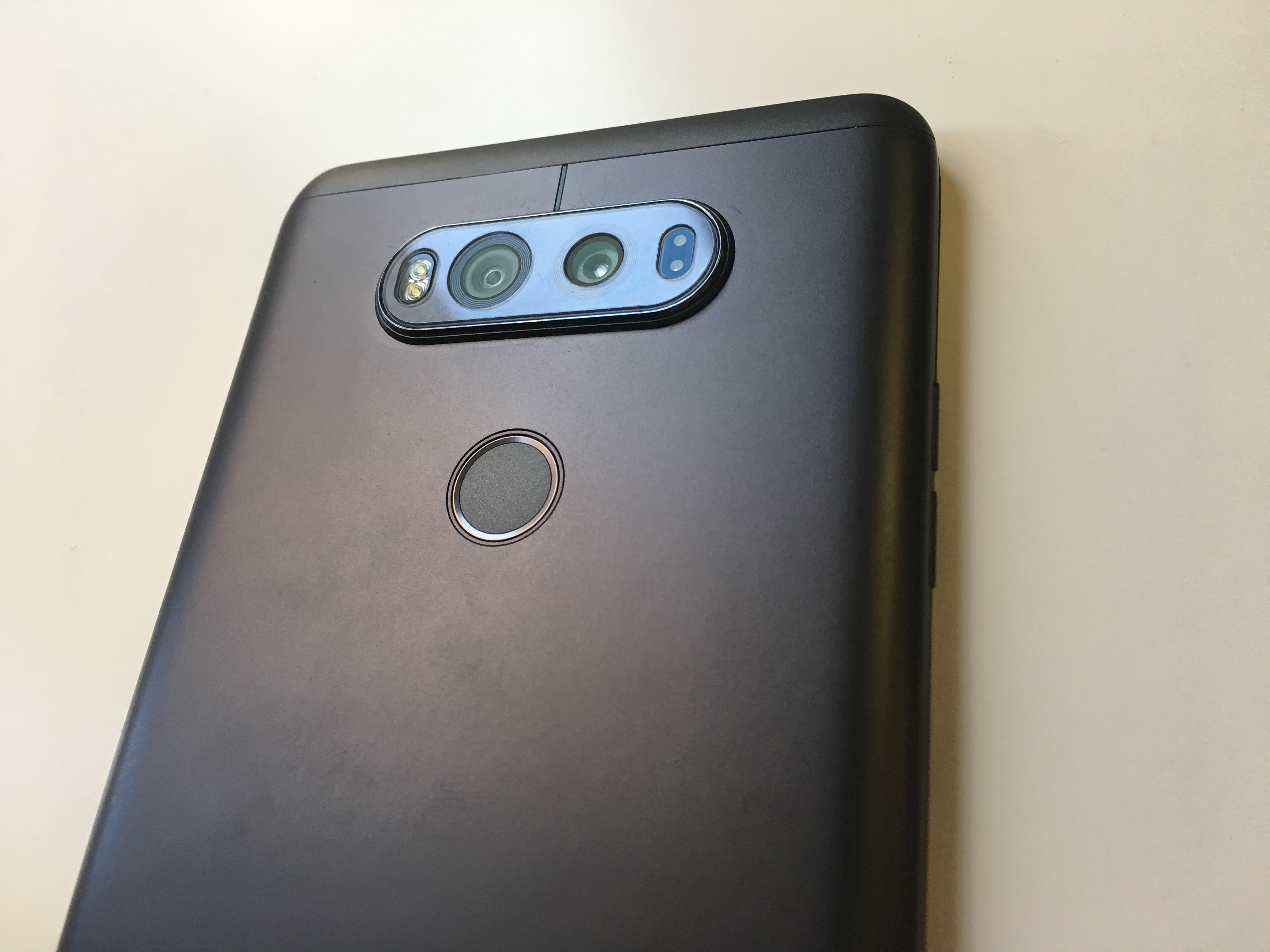 The dual cameras on LG's V20.