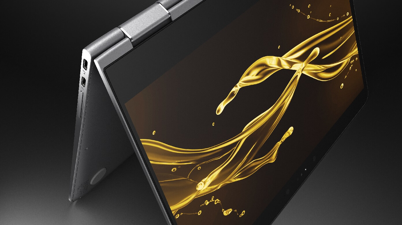 2016 Spectre x360 in tent mode.