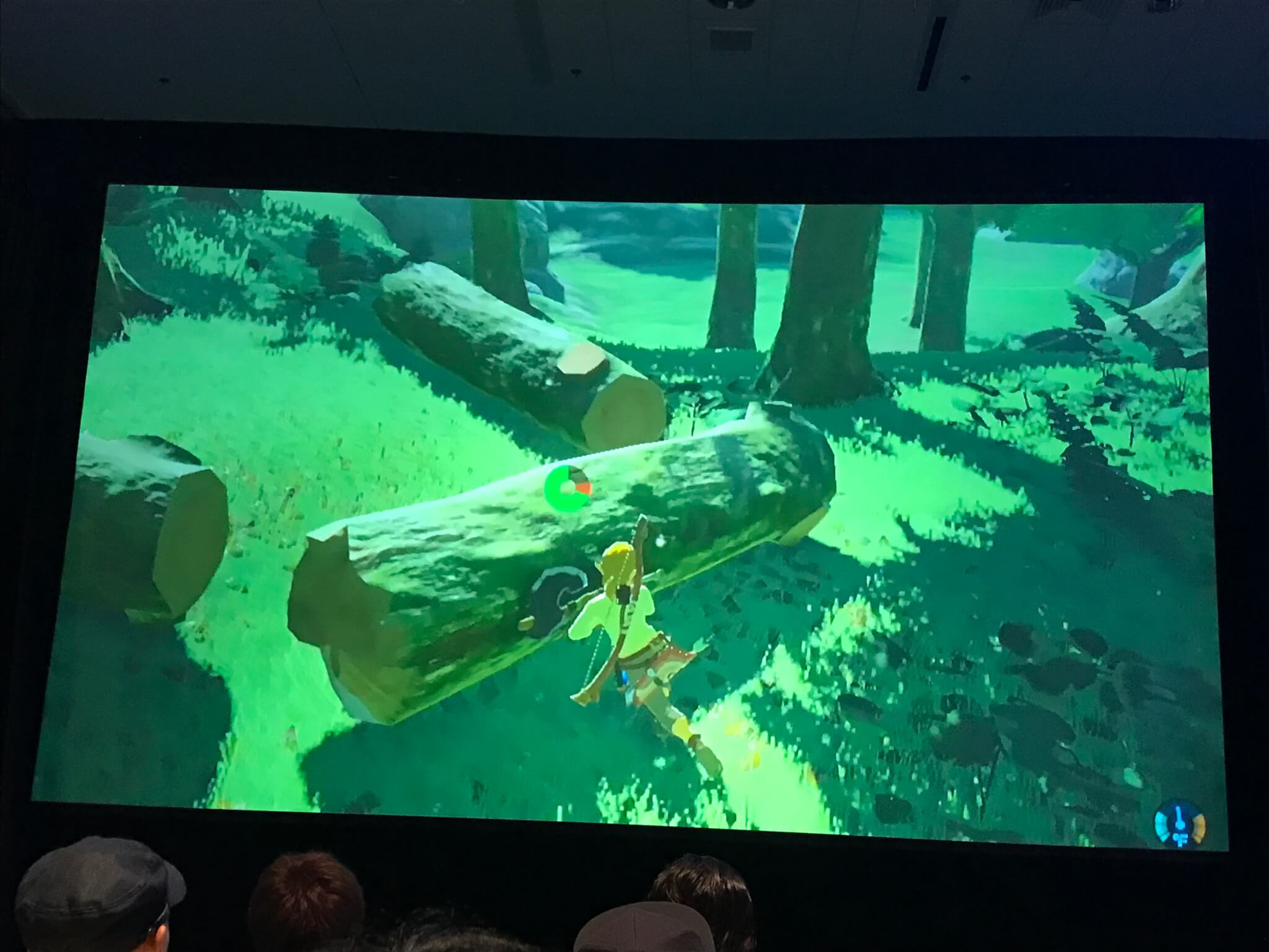 Moving logs in the actual game.