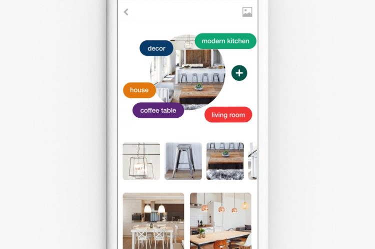 Visual guides in Pinterest Lens.