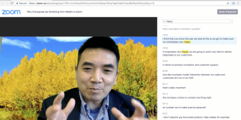 Zoom uses AI to add automatic transcription to its videoconferencing service