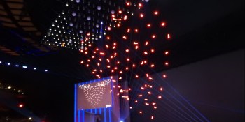 Intel flies 100 Shooting Star mini drones for light show