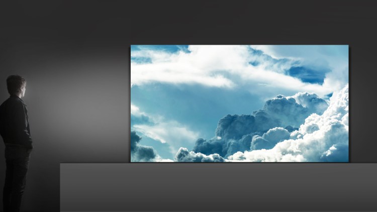A MicroLED display shown off by Samsung at CES.