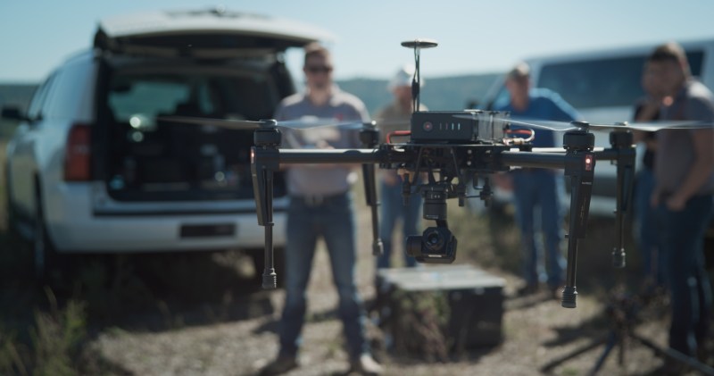 PrecisionHawk in a field