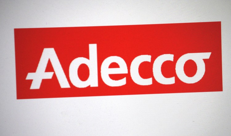 FEBRUARY 27, 2014 - BERLIN: the logo of the brand "Adecco".