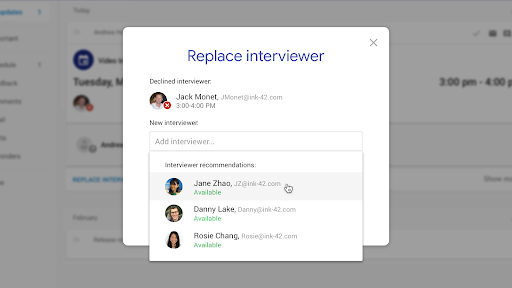 Google Replace Interviewer Hire