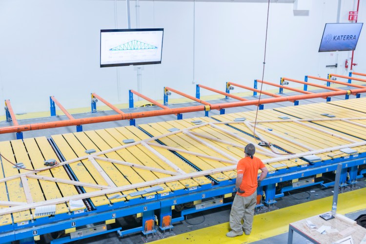The inside of Katerra's Phoenix factory. 