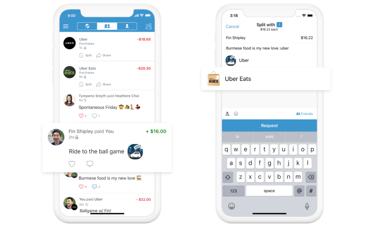 Uber / Uber Eats + Venmo