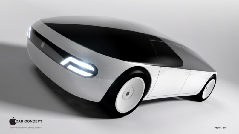 An imagined Apple Car. This design by Aristomenis Tsirbas won Freelancer's Apple Car Concept contest in 2015.