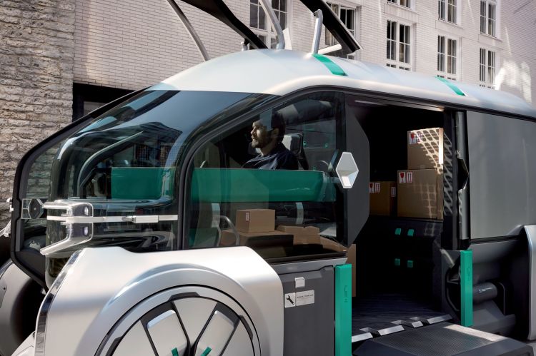 EZ-Go is Renault's autonomous delivery concept featuring shared customizable robo-pods.