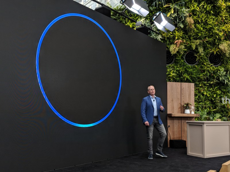 Amazon VP of devices David Limp at a Sept. 20, 2018 event to announce the release of near a dozen Echo devices at Amazon headquarters in Seattle, Washington