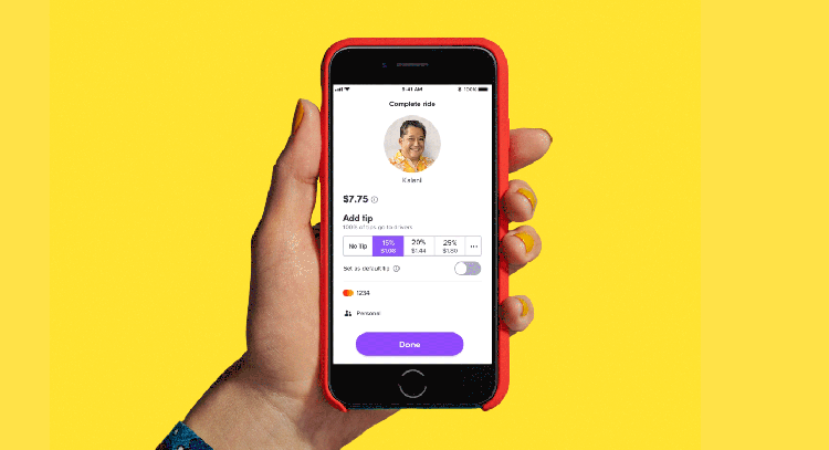 Lyft: Default tipping