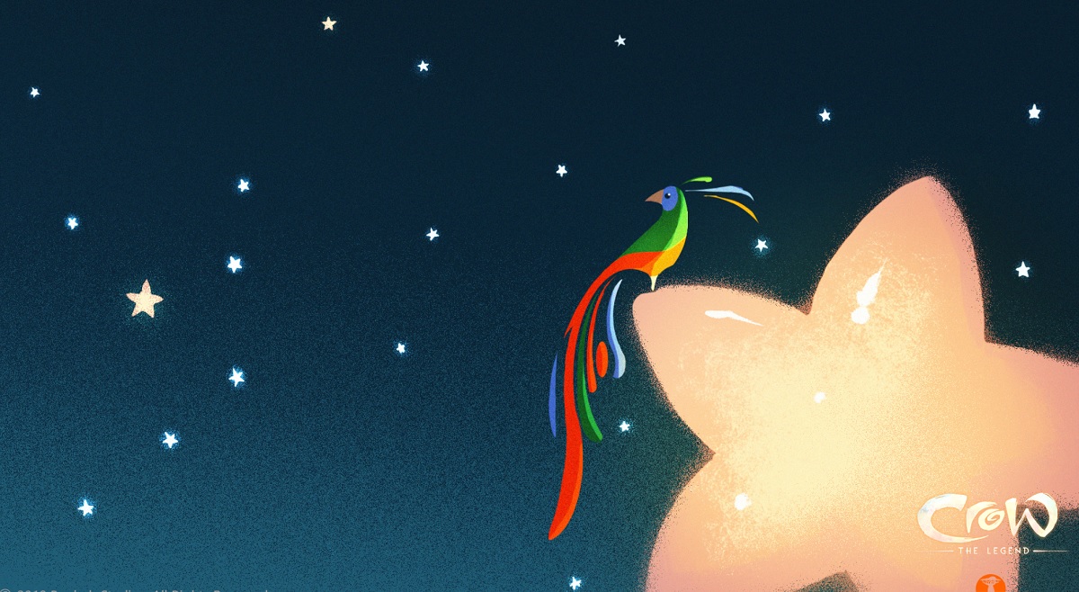 You can interact with the stars in the VR version of Crow: The Legend.