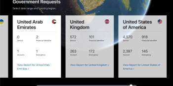 Apple’s new Transparency Report page details government data requests