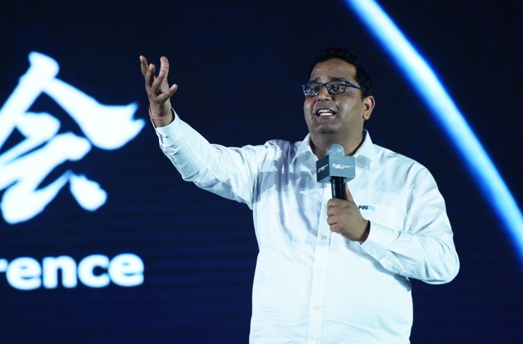 HANGZHOU, CHINA - JULY 11:  Paytm founder Vijay Sharma makes a speech at 2017 Global Netreprenuer Conference on July 11, 2017 in Hangzhou, Zhejiang Province of China.  (Photo by )