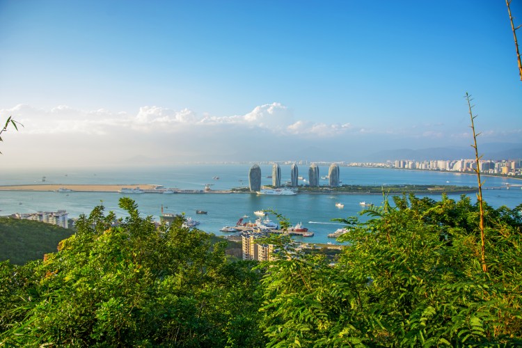 Panorama of the city of Sanya in Hainan.