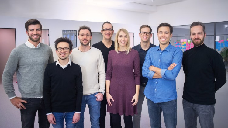Personio Management Team (left to right): Hanno Renner, Arseniy Vershinin, Roman Schumacher, Christian Weisbrodt, Martina Ruiß, Michael Kuntz, Jonas Rieke, Oliver Manojlovic.