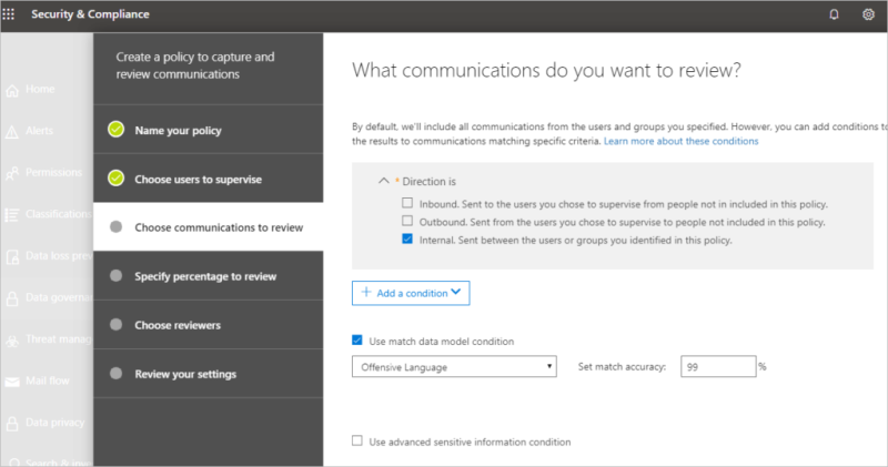 Microsoft compliance features