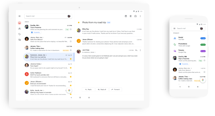 Gmail Material Design