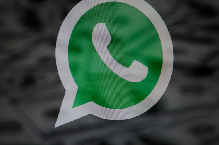 The logo of the Whatsapp messaging application is seen in this photo illustration on November 8, 2017. Over 1 million users have downloaded a fake version of the Whatsapp messaging app from the Google Play store. A Reddit user discovered the scam which was used mainly to generate revenue through adds. (Photo by Jaap Arriens/NurPhoto via Getty Images)
